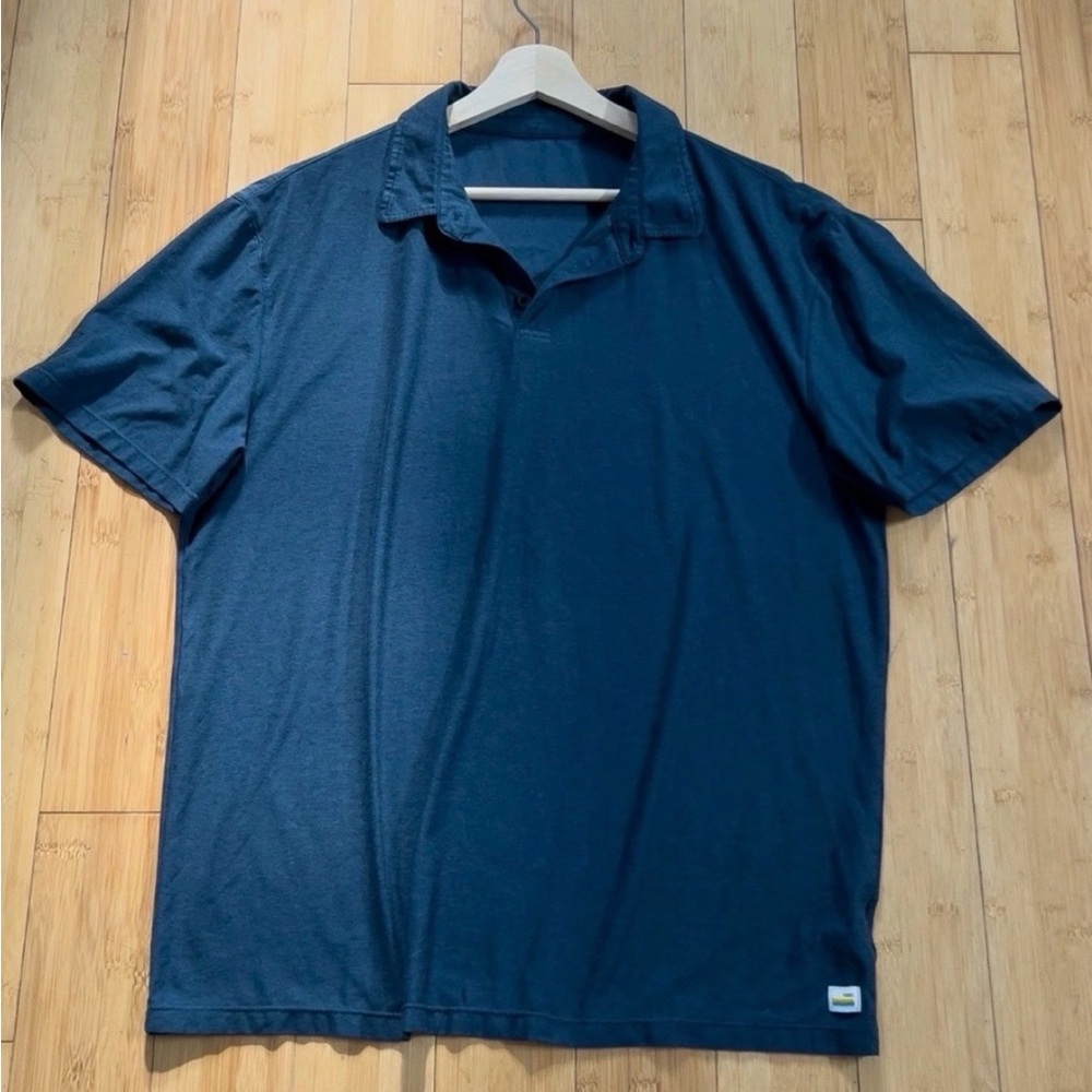 Vuori Men's Polo Shirt Heather Blue